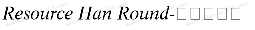 Resource Han Round字体转换